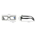 thumbnail image 2 of 3 Pairs of Women Silver Rhinestone Reading Glasses 2.50 Ladies Square Anti-Blue Light Readers +2.50 strength, 2 of 5