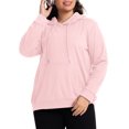 thumbnail image 4 of Cueply Women's Plus Size Hoodie Pullover Sweatshirt Long Sleeve Casual Hooded Sweatshirt with Kangaroo Pocket Fall Winter Tops, 4 of 8