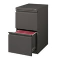 thumbnail image 4 of Hirsh 20" Deep Mobile Pedestal File Cabinet 2 Drawer File-File, Letter Width, Medium Tone Brown, 4 of 6