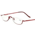 thumbnail image 4 of Lunettes de Lecture Unisexes 1.00-+4.0 Charnière à Ressort Métal Demi-Lune Lunettes de Lecture Ultra Légères Lunettes Demi-Monture Rouge Force 250, 4 of 6