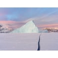 thumbnail image 2 of Zwick, Martin 32x25 Black Ornate Wood Framed with Double Matting Museum Art Print Titled - Icebergs in front of Storen Island-frozen into the sea ice of the Uummannaq fjord system during win, 2 of 4