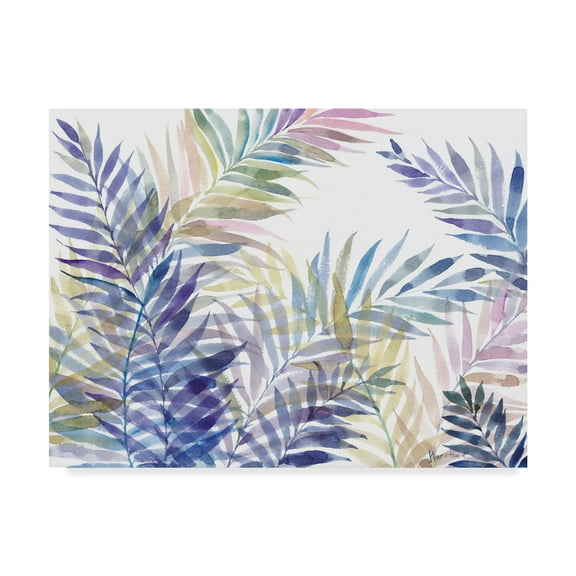 Trademark Fine Art 'Tropical Leaves' Canvas Art by Marietta Cohen Art And Design
