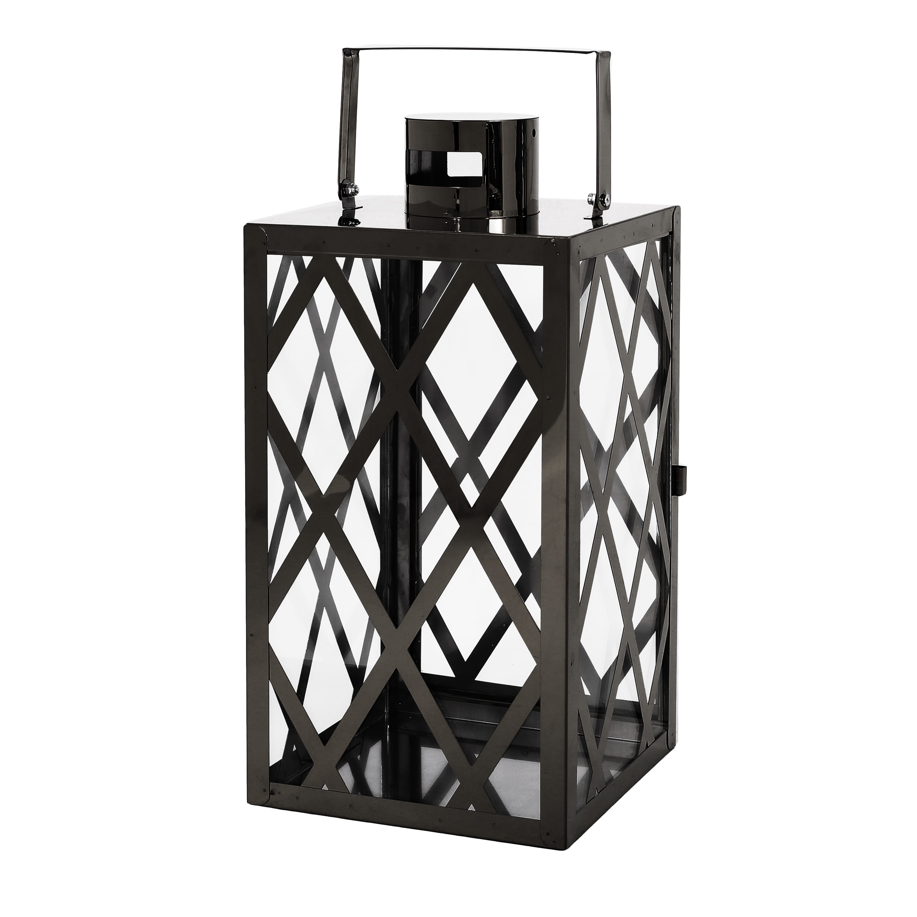 Farnsworth Stainless Steel Outdoor 14" Lantern, Black
