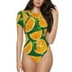 thumbnail image 1 of Balery Orange Body de cuello redondo de manga corta para mujer Tops de manga corta Tops básicos-Large, 1 of 7