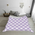 thumbnail image 2 of YFYANG Lightweight Warm Flannel Blanket, Purple Vintage Plaid Texture Throw Blanket for Bed, Sofa, Travel, Camping, 40"x30", 2 of 7