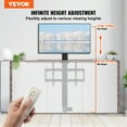 thumbnail image 3 of VEVOR Motorized TV Lift Mount 42-73" Height Adjustable, 32" Stroke Length, Fit for Max.60" TV Lift with Long-Distance Regulator, Load Capacity 132 lbs, 3 of 10