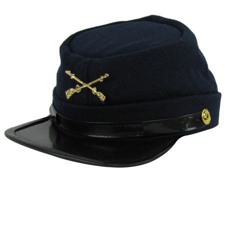 Confederate Civil War Hats - Union Army Infantry Soldier Civil War Reenactor Kepi Wool Hat Small Medium Large