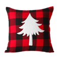 thumbnail image 2 of ¡Ahorra Grande!, Funda de cojín con bordado a cuadros rojos y negros de Navidad, estilo navideño, para dormitorio, sala de estar, sin núcleo Akmoler, 2 of 7
