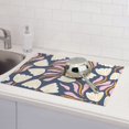 thumbnail image 3 of YFYANG Absorbent and Non-Slip Dish Drying Mat for Kitchen, Floral Texture Graffiti Microfiber Large Drying Pad, 18 x 24 in, 3 of 9