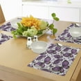 thumbnail image 4 of Ambesonne Natural Place Mats Set of 4, Butterflies with Paisley, Standard Size, Purple White Lilac, 4 of 6