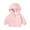 Pink, variant on Boys Girls Windbreaker Hooded Jacket Windproof Lightweight Casual Comfy Raincoat Kids Casual Outdoor Hiking Outwear Jacket
