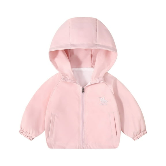 Ruyang Toddler Zip up Hooded Coats Fall Windproof Plain Long Sleeve Jackets Baby Boys Lightweight Hooded Tops with Pockets