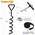 thumbnail image 2 of Eurmax USA Trampoline Corkscrew Shape Steel Stakes Anchor Kit with T Hook for Trampolines -Set of 4 Bonus 4 Strong Belt, 2 of 6