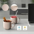 thumbnail image 5 of Maison Neuve Riverside Mini Stoneware Espresso Coffee Mugs, Set of 4, 3.3 fl oz, Pink, 5 of 6