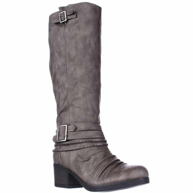 Womens Carlos by Carlos Santana Candace Wide Calf Western Riding Boots Grey Walmart