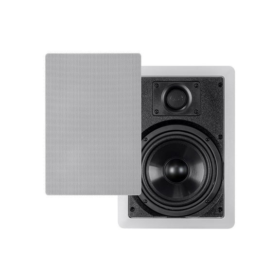 Monoprice 18590 6.5 in. 2-Way Aria In-Wall Speakers Polypropylene