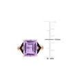 thumbnail image 3 of 6.32 Carat (Ctw) Rose De France and Black Sapphire Ring in Rose Sterling Silver for Women, 3 of 6