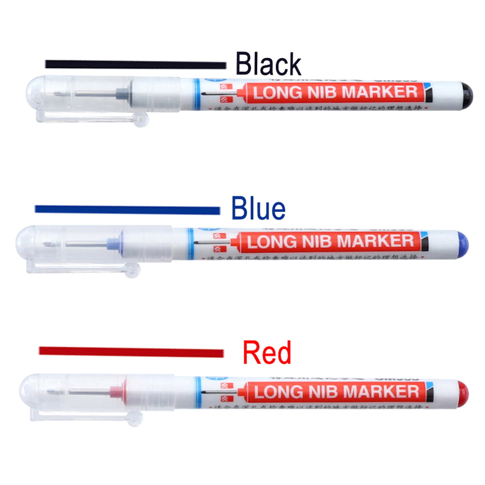 Long Head Markers Woodworking Decoration Multi-purpose Deep Hole Marker Pens LS 