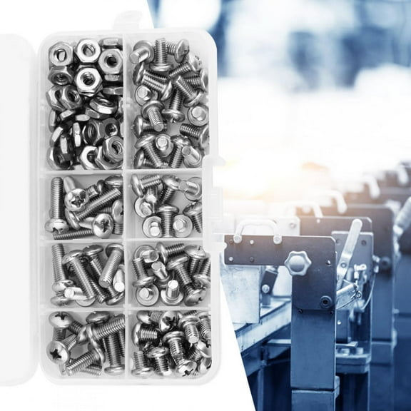 140pcs #10-32 304 Stainless Steel PH Pan Head Screws Kit Assortment Set