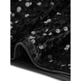 thumbnail image 5 of DARING DIVA Sequin Skirt for Women's High Waist Stretchy Velvet Bodycon XL Black, 5 of 6