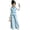 Q254 Sky Blue, variant on Angala 2 Piece Outfits For Girls V-Neck Sleeveless Vest With Wide Leg Trousers Set Girls Fall Season Wear Clothes