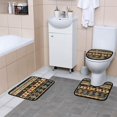 thumbnail image 4 of 4 Pcs Boho Tribal Ethnic Bathroom Shower Curtain Set with 12 Hooks Bath Mat Toilet Lid Cover, 4 of 8