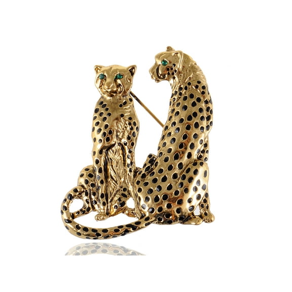 Golden Tone Bronze Topaz Rhinestone Four Faux Pearl Peas in a Pod Fashion Brooch