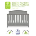 thumbnail image 3 of Delta Children Emery 4-in-1 Convertible Baby Crib - Greenguard Gold Certified - Converts to Toddler Bed, Daybed, Full Size Bed - 3 Adjustable Heights - Easy to Assemble Wooden Crib, Grey, 3 of 7