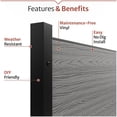 thumbnail image 5 of Enclo Lincoln Charcoal Color Outdoor No Dig WoodTek Vinyl Privacy Screen Enclosure for Garbage Bins and Air Conditioners (42in x 42in - 2 panels), 5 of 11