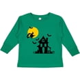 thumbnail image 3 of Inktastic Halloween Haunted House Witch and Bats Boys or Girls Long Sleeve Toddler T-Shirt, 3 of 5