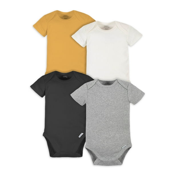Modern Moments by Gerber Baby Boy Short Sleeve Onesies Bodysuits, 4