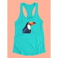 thumbnail image 3 of Exotic Toucan Racerback Tank Women -Annie Warren Designs, Female XX-Large, 3 of 4
