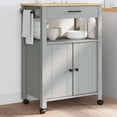 thumbnail image 4 of vidaXL Chariot de Cuisine Roulant sur Roues Salon Bois Massif Pin, 4 of 6
