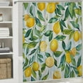thumbnail image 6 of Shiartex Lemons Leaves Modern Waterproof Shower Curtain for Country Cottage & Farmhouse Bathroom Decor 100% Polyester Fiber Washable Home Bathtubs Bathroom Curtain Decoration with Hooks 36x72, 6 of 7