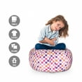 thumbnail image 2 of Mosaic Storage Toy Bag Chair, Summer Colors Geometric Themed Tiny Happy Colorful Symmetric Squares Repetition, Stuffed Animal Organizer Washable Bag, Small Size, Multicolor, by Ambesonne, 2 of 3