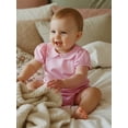 thumbnail image 5 of BemeyourBBs Newborn Baby Girls Summer Clothes Bubble Romper Outfit Puff Short Sleeve Peter Pan Doll Collar Bodysuit Jumpsuit Playsuit, 5 of 9