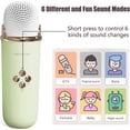 thumbnail image 4 of Máquina De Karaoke Para Niños,Altavoz Bluetooth Portátil Con Micrófono Inalámbrico,Mini Máquina De Karaoke,Ideas De Regalos Para Niñas De 10 Años,Bluetooth Portátil Habla Verde, 4 of 5