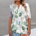 thumbnail image 2 of Blusa informal de manga corta con cuello en V y malla de encaje con estampado floral para mujer OAVQHLG3B Store  lin121212, 2 of 4