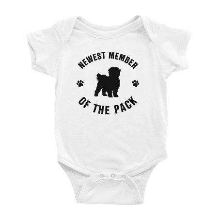 

Newest Member of The Pack Maltese Dog Cute Baby Jumpsuits Boy Girl