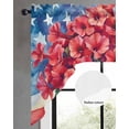thumbnail image 2 of 4th of July Flower Swag Valances for Windows, Small Curtains Drapes, Poppy Patriotic Red Blue USA Flag Kitchen Window Curtains Over Sink Window Treatment Valance for Bedroom/Bathroom 56"x36", 2 of 5