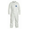 DuPont Tyvek 400 Collared Coveralls w/Open Wrists/Ankles, Serged Seams, White, 2X-Large, Vend Pack - 25 CA (251-TY120SWH2X0025VP)