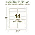 thumbnail image 6 of Avery EcoFriendly Rectangle Labels, 1-1/3" x 4", 140ct, 6 of 10