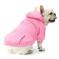 thumbnail image 4 of Luxtrada Winter Dog Hoodie Sweatshirts with Pockets Warm Dog Clothes for Small Dogs Chihuahua Coat Clothing Puppy Cat Custume (Pink,L), 4 of 9