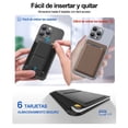 thumbnail image 4 of Tarjetero Cartera Magnética Piel Magsafe Soporte Para iPhone Modelo Negro, 4 of 4