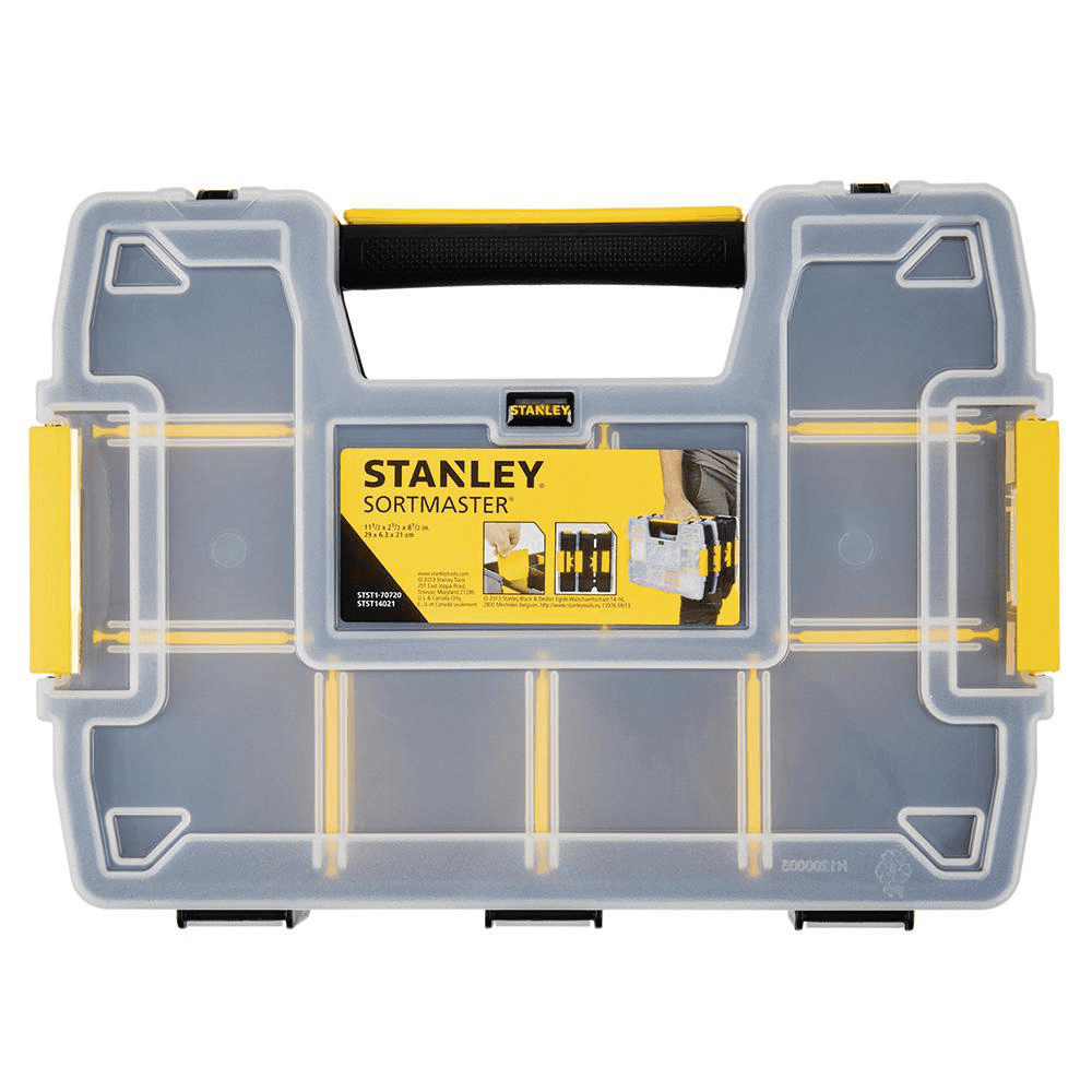 Stanley SoftMaster Small Parts Light Organizer Tools Storage 12 Compartment New