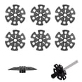 thumbnail image 3 of sweethay Cestas de nieve para bastones de senderismo, 6 uds., accesorio de puntas de repuesto para bastones de senderismo, para nieve, barro y arena Escalada sweethay OD014139-00, 3 of 6