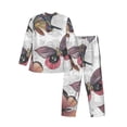 thumbnail image 2 of Kll Vintage Butterflies Sleepwear Mens Flannel Pajamas,Long Cotton Pj Set, 2 of 9