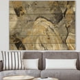 thumbnail image 2 of Designart 'Fractal Gold Stone' Cabin & Lodge Print on Natural Pine Wood, 2 of 3
