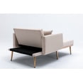 thumbnail image 5 of Fashionable and classic style chaise lounge chair / accent chair for Living Room, bedroom (Beige velvet), 5 of 5