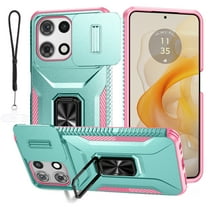 Dteck for Motorola Moto G 5G 2025 Case with Camera Protection Sliding Cover   Lanyard, Military Grade Drop Protection Rugged Shockproof Cover with Kickstand for Moto G 2025,Mint